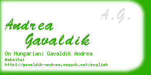 andrea gavaldik business card